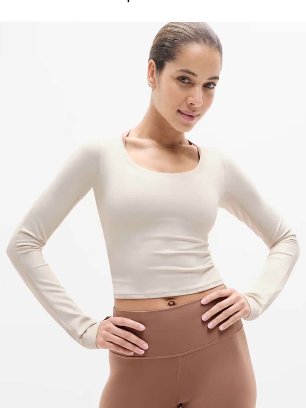 athleta transcend long sleeve - Cream